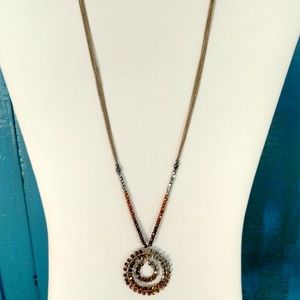 Kenneth Cole metallic beaded circle necklace